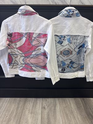 White Linen W Scarf Detail