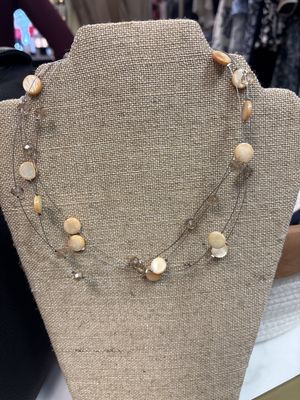 Triple Peach Necklace