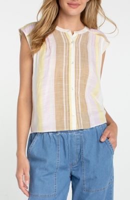dolman button front woven blouse w/ shirring