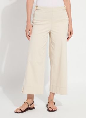 nylah detail wide leg crop pant