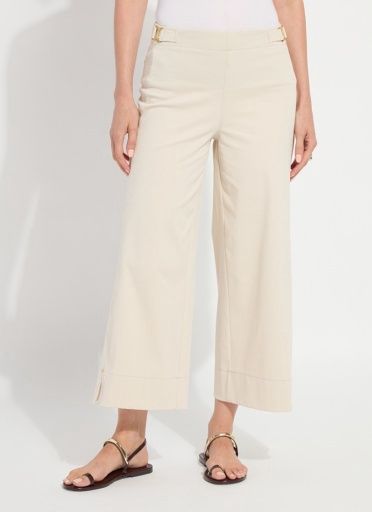 nylah detail wide leg crop pant, Size: S