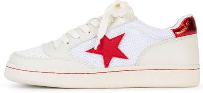 Cardona White and Red Sneaker