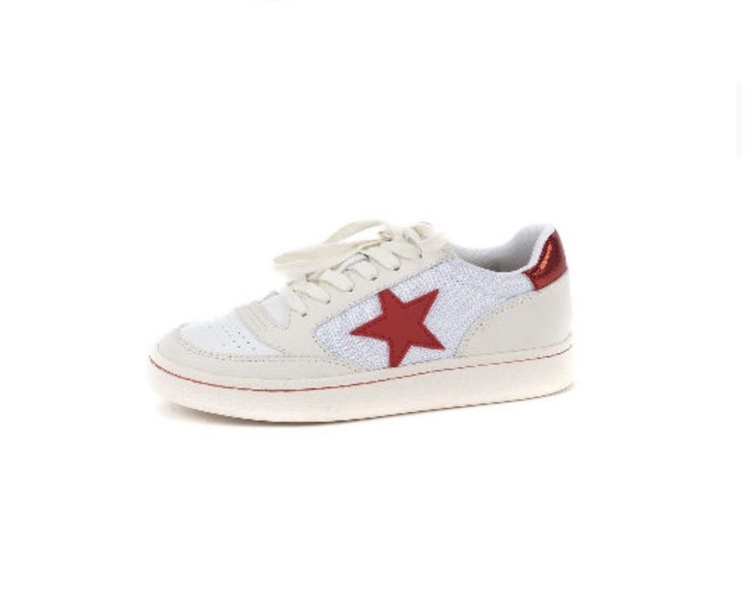Cardona White and Red Sneaker, Size: 7