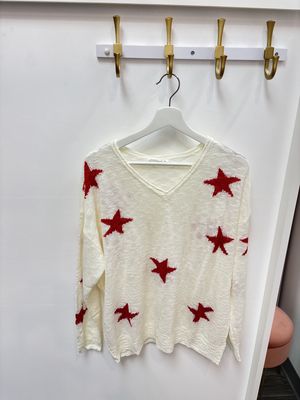 White Sweater with Stars