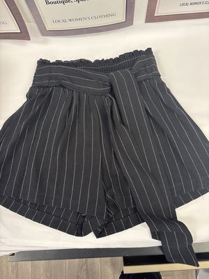 Black shorts with pinstripe