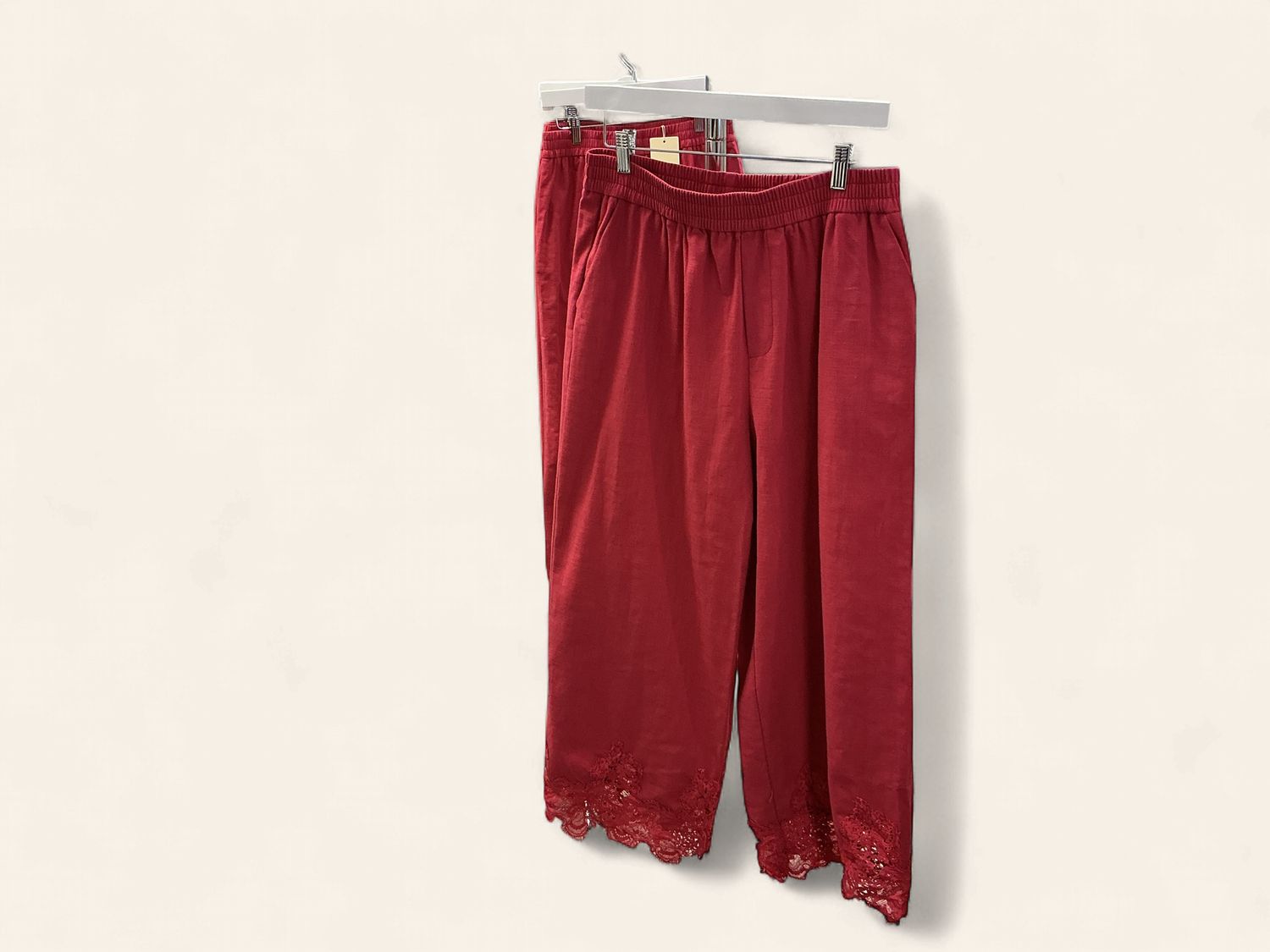 Fuchsia Linen Pants, Size: Small
