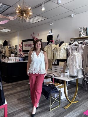 White linen halter top