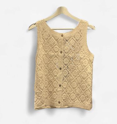 Crochet Button Up Vest