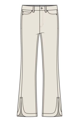 hr hannah crop flare w/ tulip hem 25 1/2" in, Size: 14