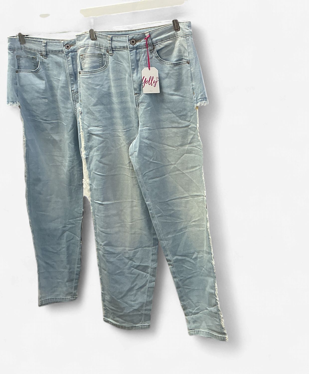 Blue Jeans with Lace, Size: Small