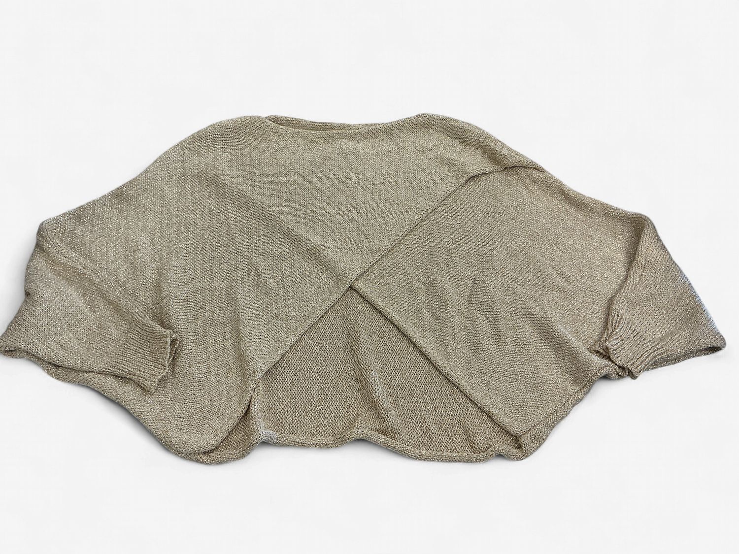 Lurex Gold Crossover Sweater