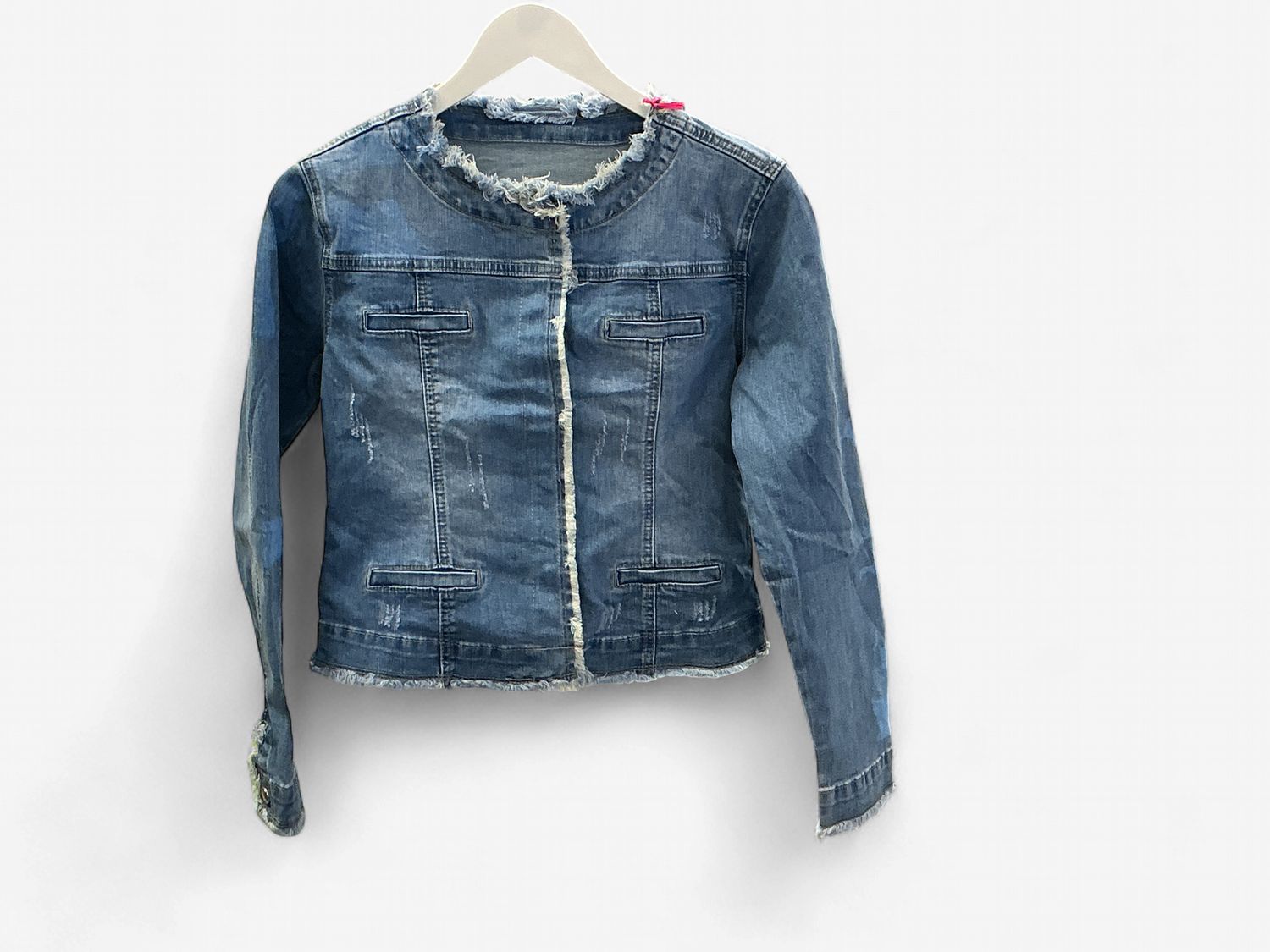 Jean Jacket with Distressing