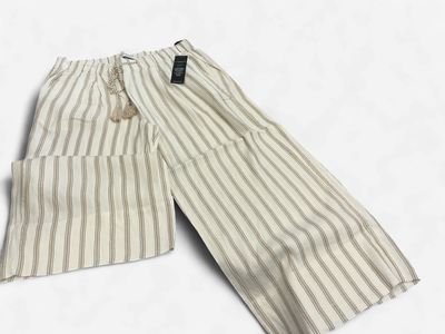 pull-on wide leg crop trouser 24.5" ins petite