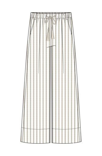 pull-on wide leg crop trouser 24.5" ins petite, Size: MP