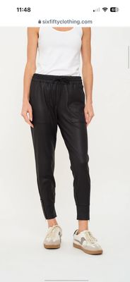 Black coated joggers