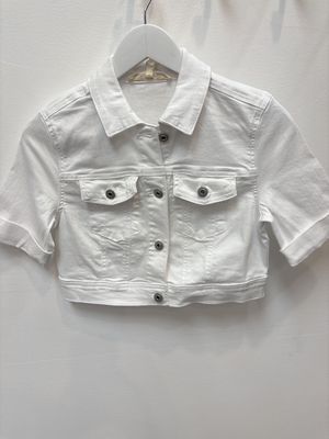 White crop Jean jacket
