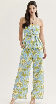Light Blue Flower Pants
