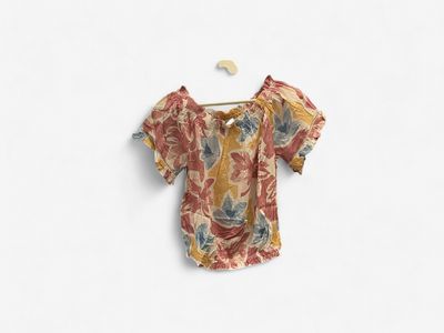 C4554 printed top