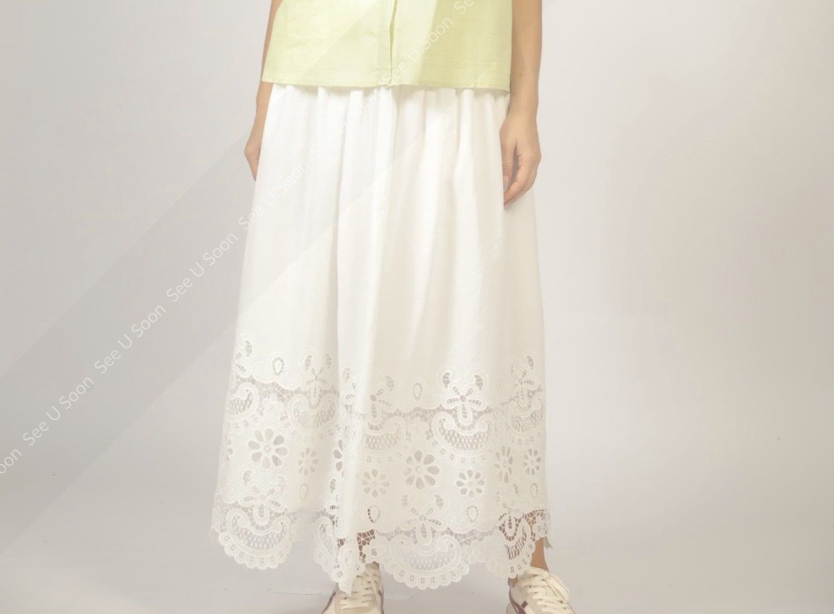 White Eyelet Skirt
