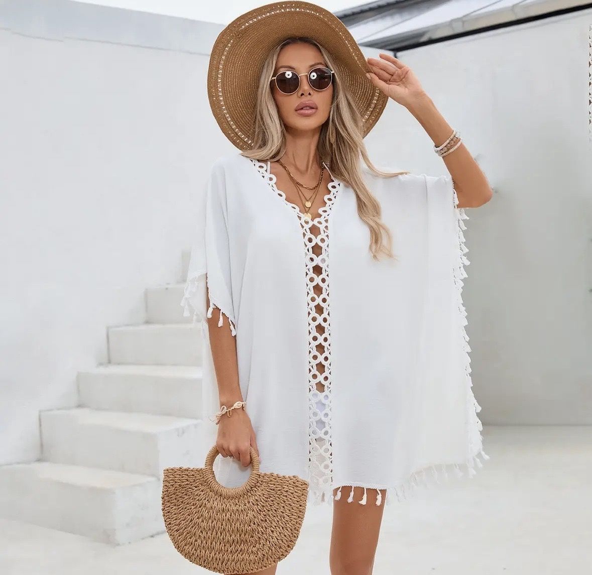 White Crochet Cover-Up