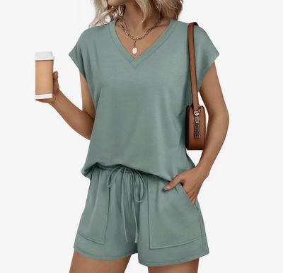 Seafoam Green Short Set