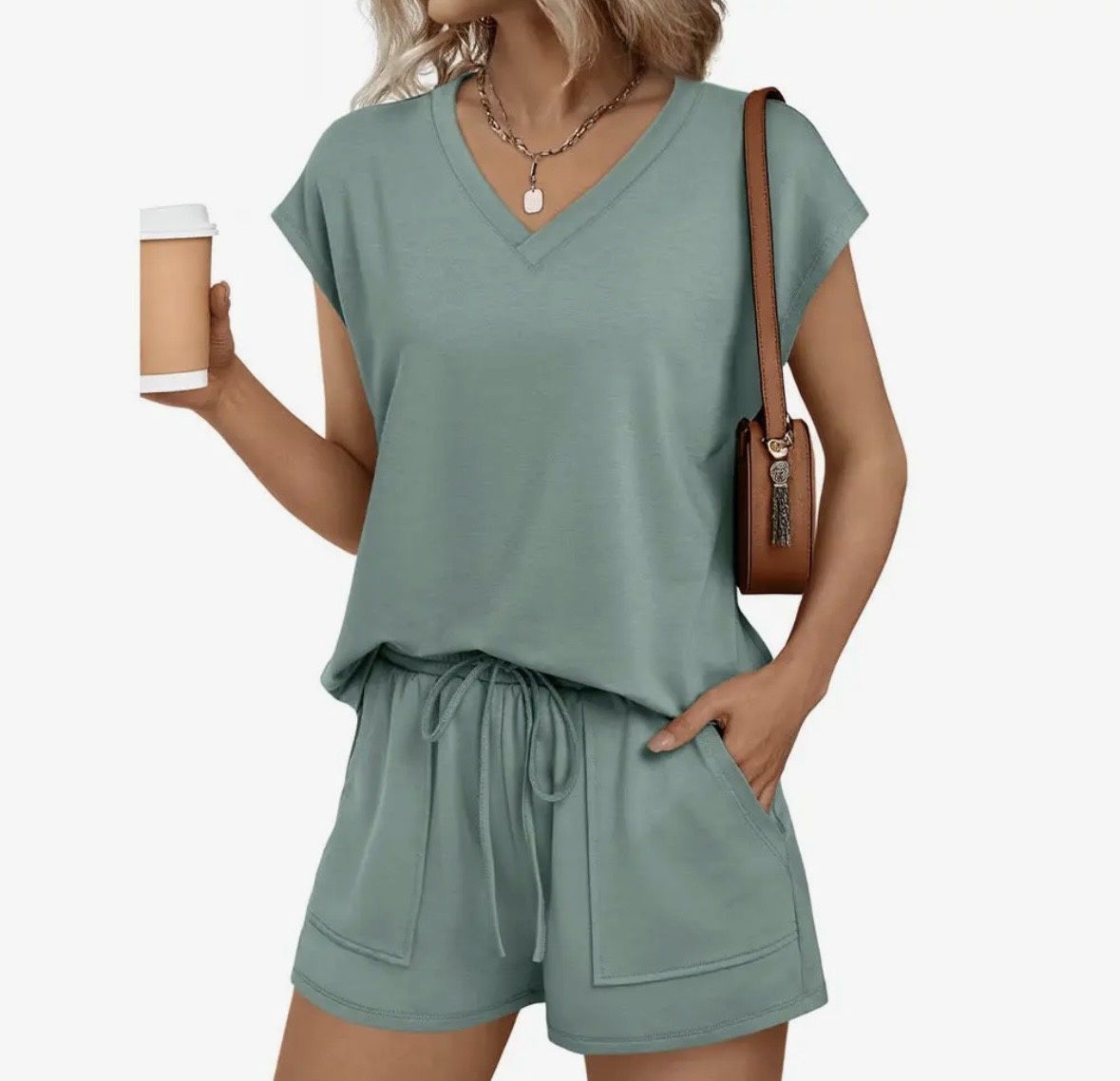 Seafoam Green Short Set, Size: Small