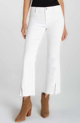 hannah crop flare w/ twisted slit 27" inseam, Size: 6