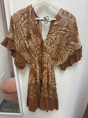 Cinnamon Foil Dress