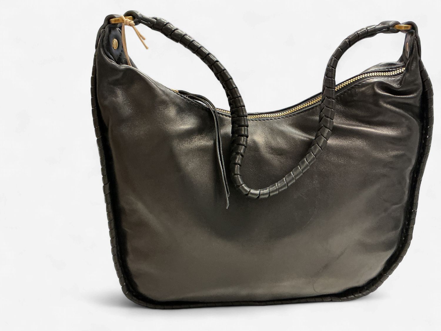 Mia Crescent Large Purse, Colour: Black