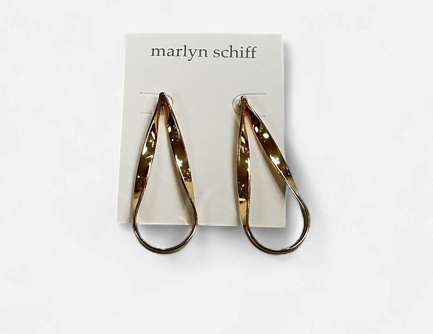 2531 Gold Abstract Twist Earring