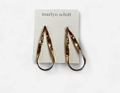2531 Gold Abstract Twist Earring