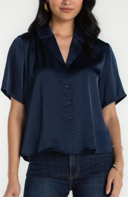 short slv camp collar woven blouse