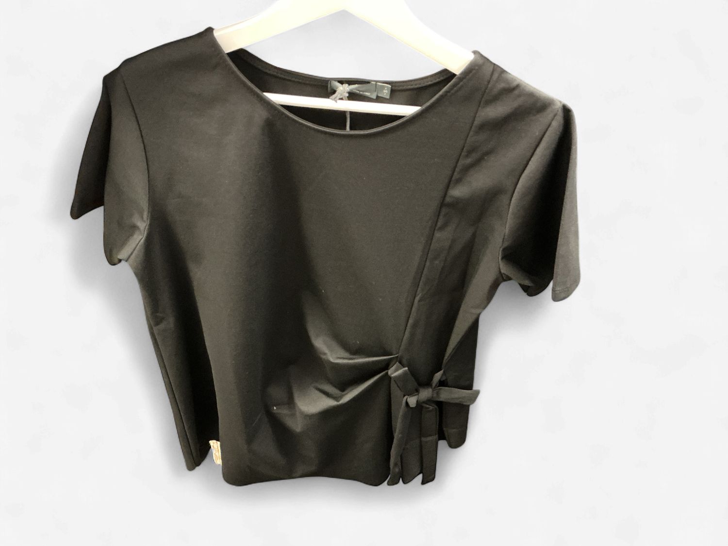 Black Top with Twist, Size: Small