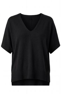 shrt slv vneck dolman popover swtr w step hem
