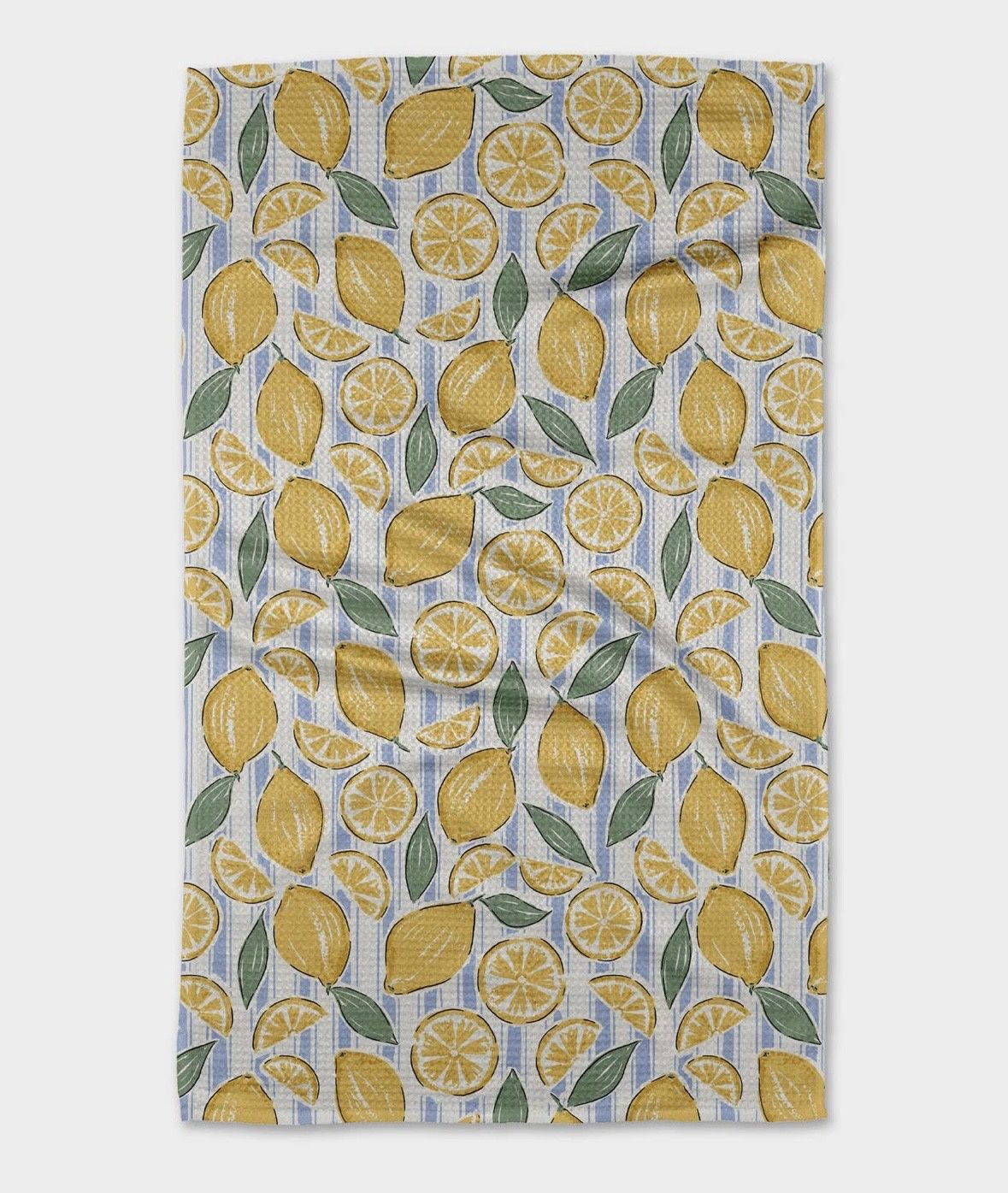 Geometry Lemon Tea Towel