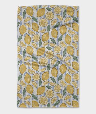 Geometry Lemon Tea Towel