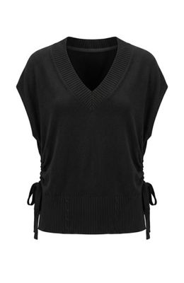 vneck dolman popover sweater w/ ties