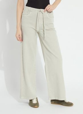 nellie drawstring wide leg denim