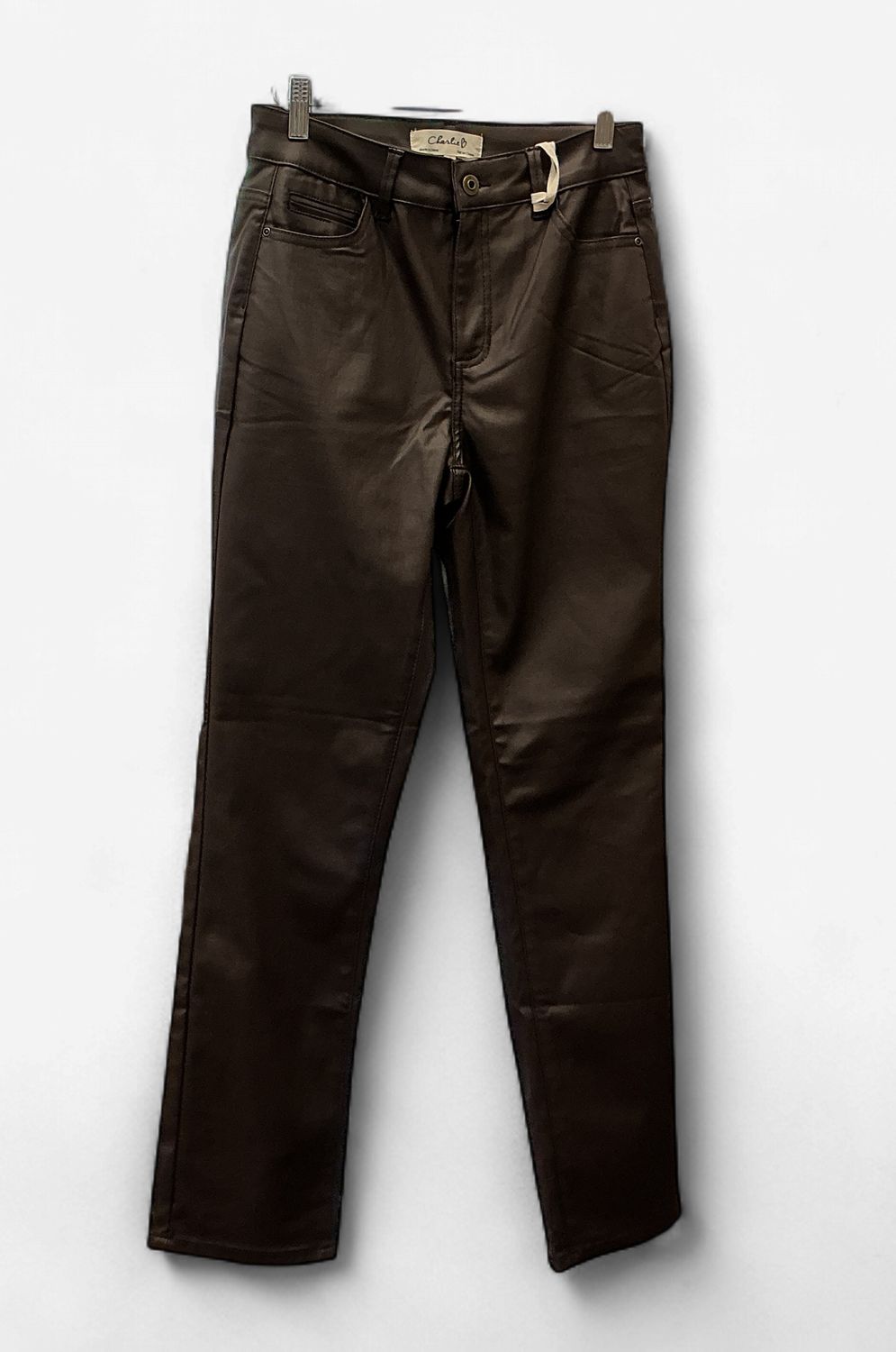 Slim Leg Wax Pants Coffee