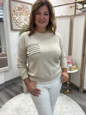 Crew neck with pocket