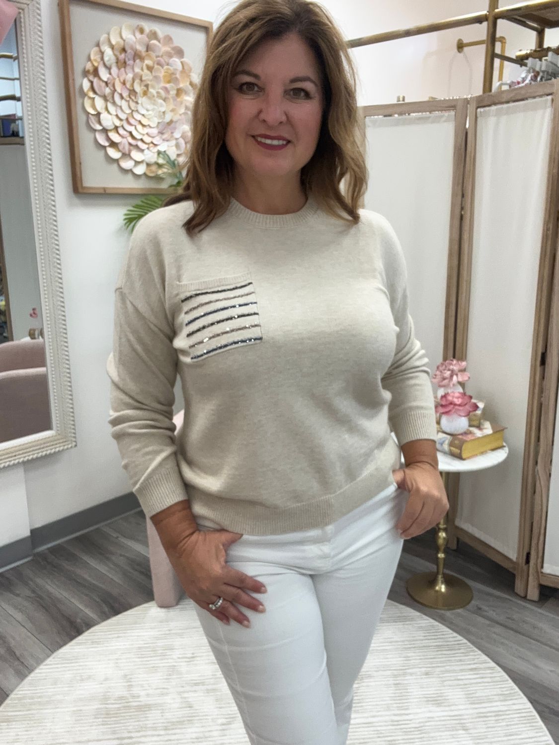 Crew neck with pocket, Size: XSmall