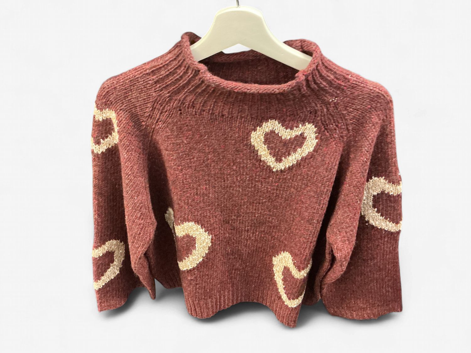 Heart Sweater Merlot