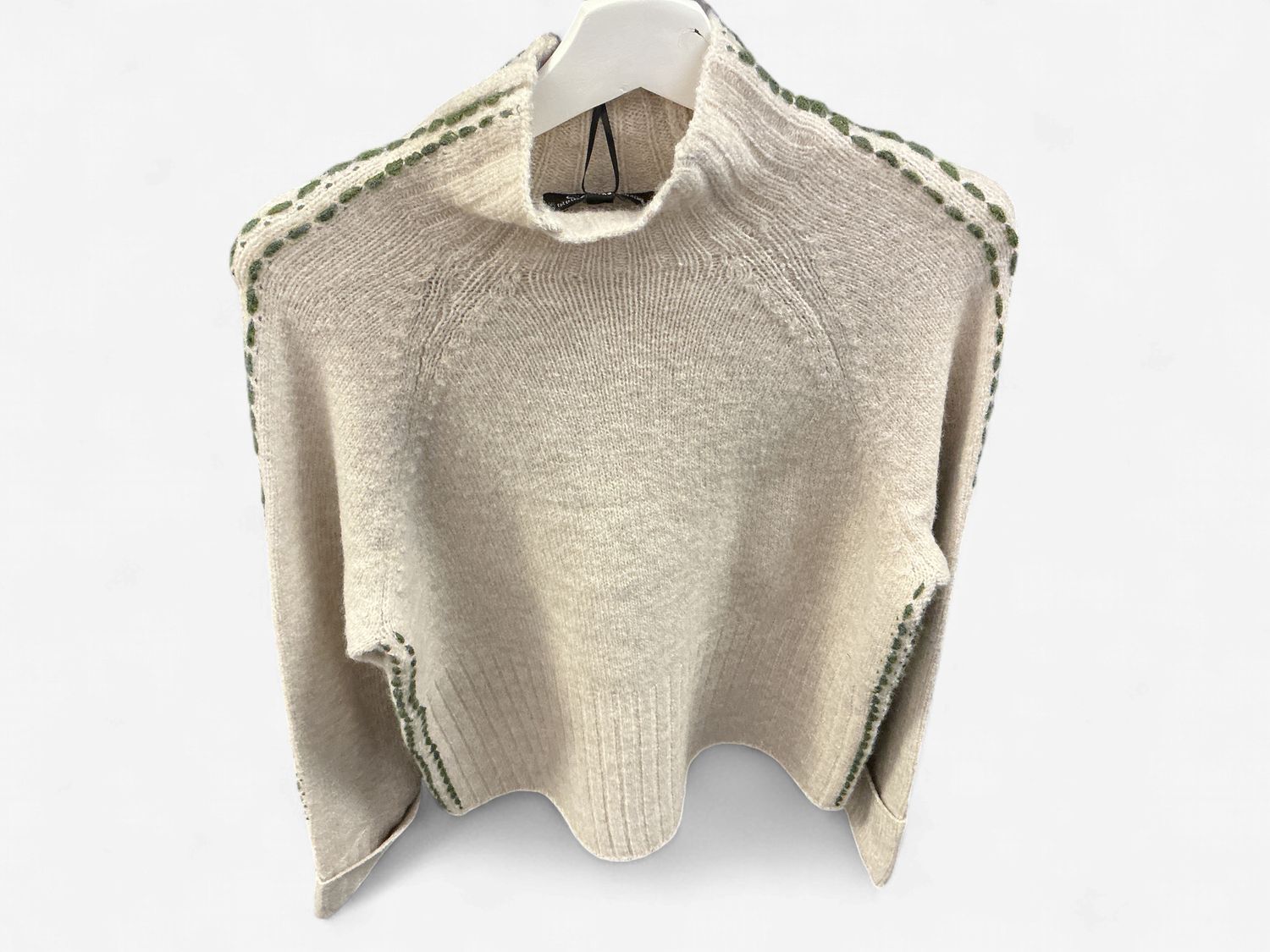 Mark neck sweater with stitch detail