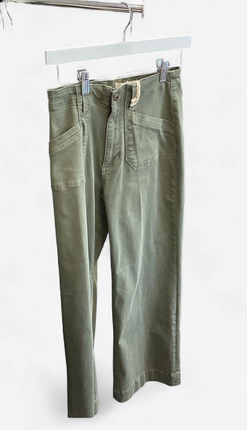 Olive wide leg pants