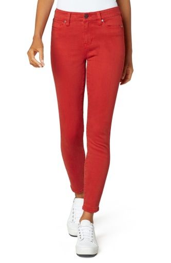 piper hugger ankle skinny 28in ins, Colour: true red, Size: 10