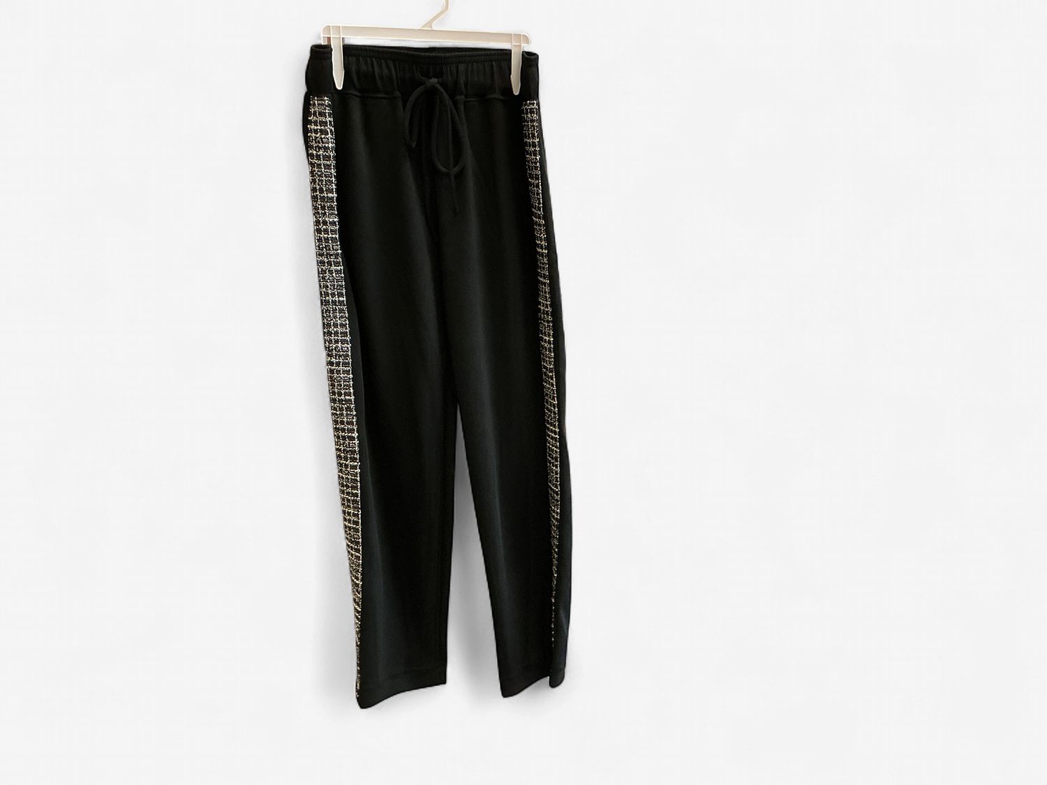 Black Tweed Scuba Pants
