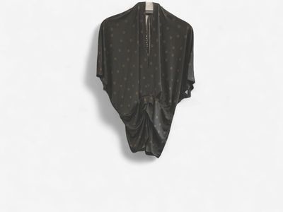 Polka Dot Ruched Waist V-Neck