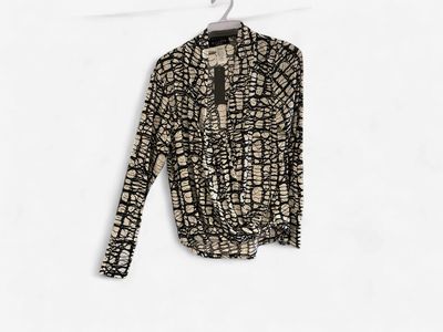 Snakeskin Surplice Top