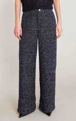 Navy Boucle Dress Pants