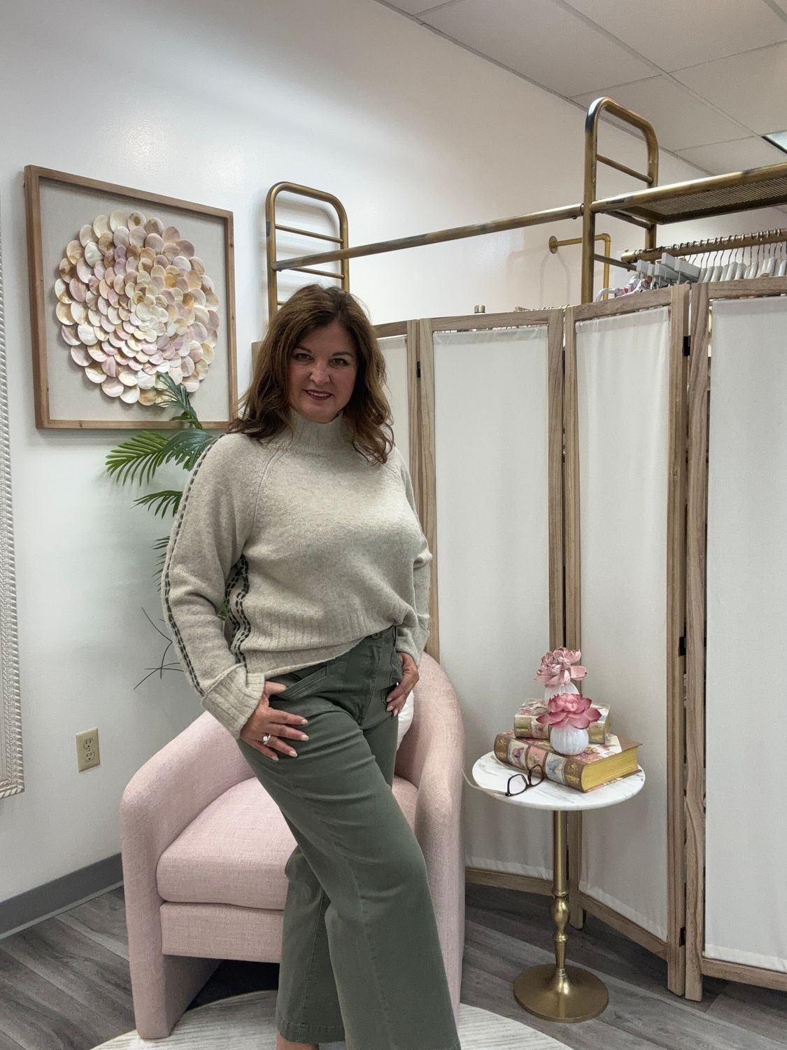 Contrast Whipstitch Sweater
